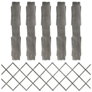 Vidaxl tuinlatwerken 5 st 180x60 cm massief vurenhout grijs