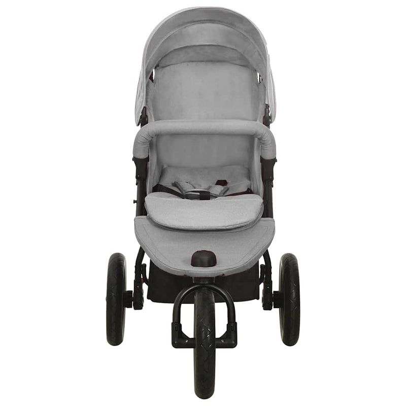 Chargez l'image dans la visionneuse de la galerie, Vidaxl kinderwagen staal lichtgrijs
