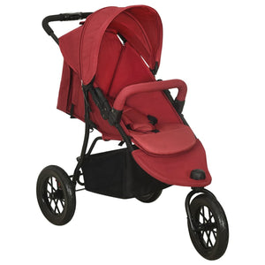 Vidaxl kinderwagen staal rood