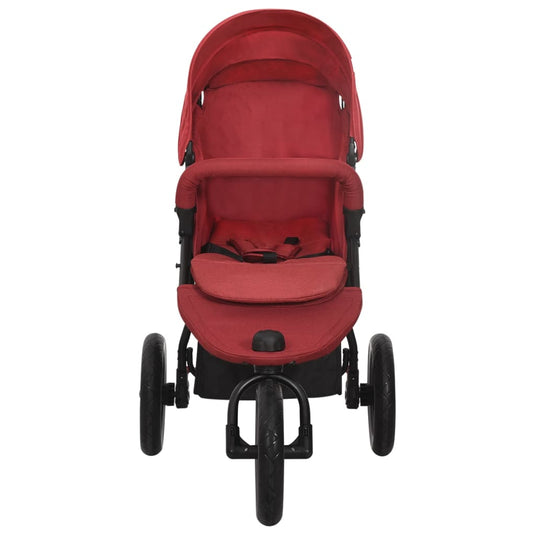 Vidaxl kinderwagen staal rood