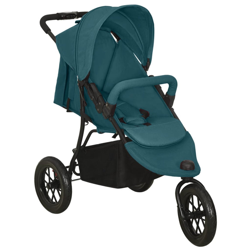 Load image into Gallery viewer, VidaXL Kinderwagen staal groen
