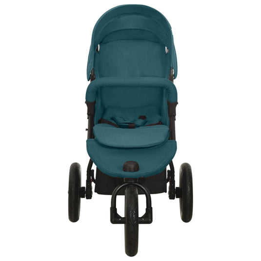 VidaXL Kinderwagen staal groen