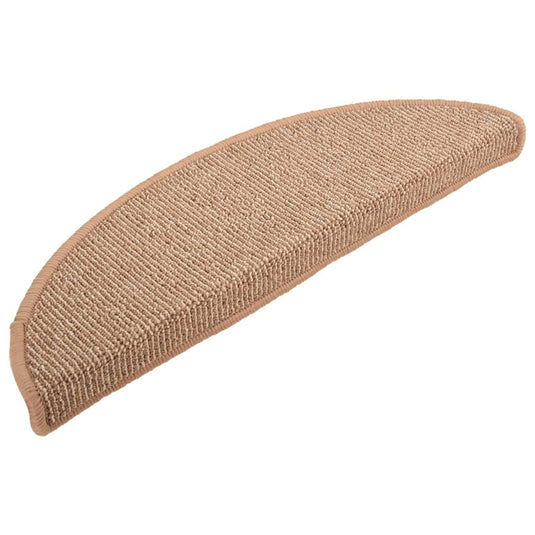 Vidaxl trapmatten 15 st 65x21x4 cm lichtbruin halfrond groot