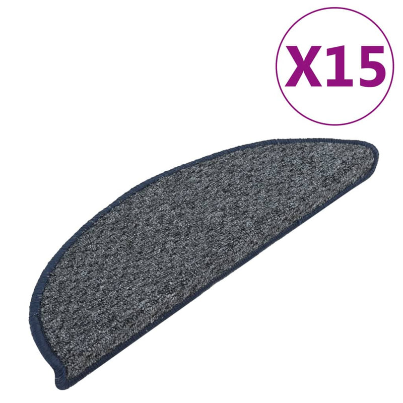 Load image into Gallery viewer, Vidaxl trapmatten 15 st 56x17x3 cm donkerblauw
