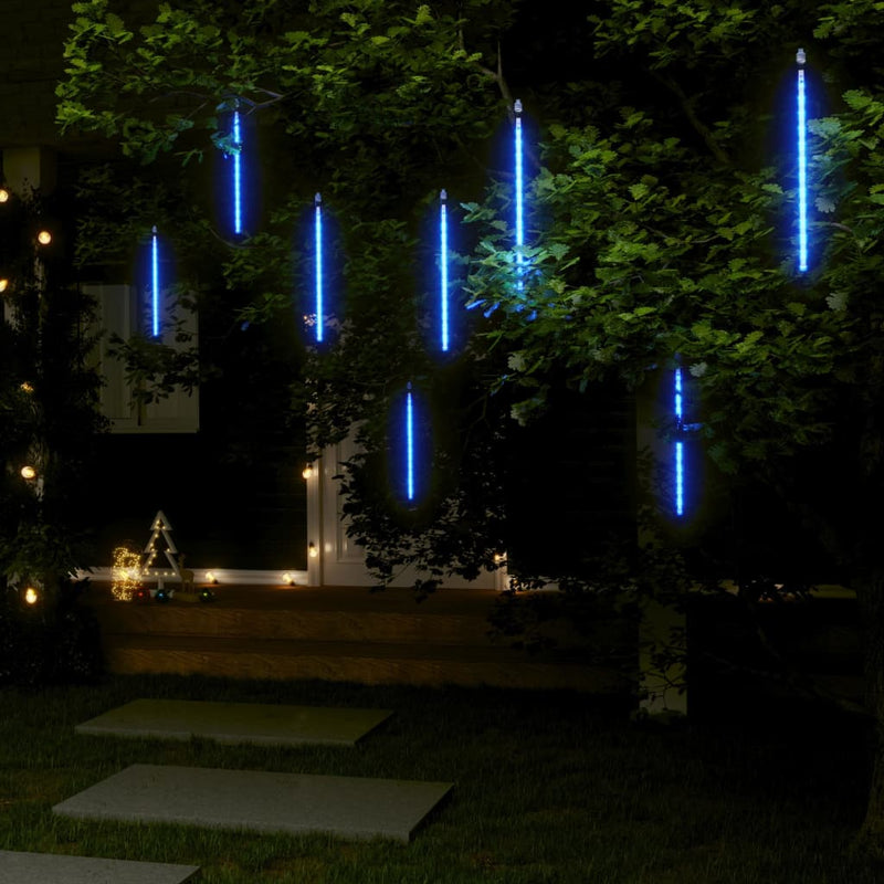 Load image into Gallery viewer, VidaXL Meteoorlichten 8 st 192 LED's binnen buiten 30 cm blauw
