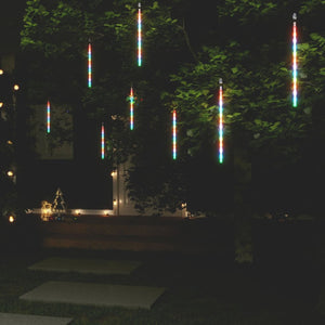 Vidaxl meteoorlichten 8 st 192 led's binnen buiten 30 cm meerkleurig