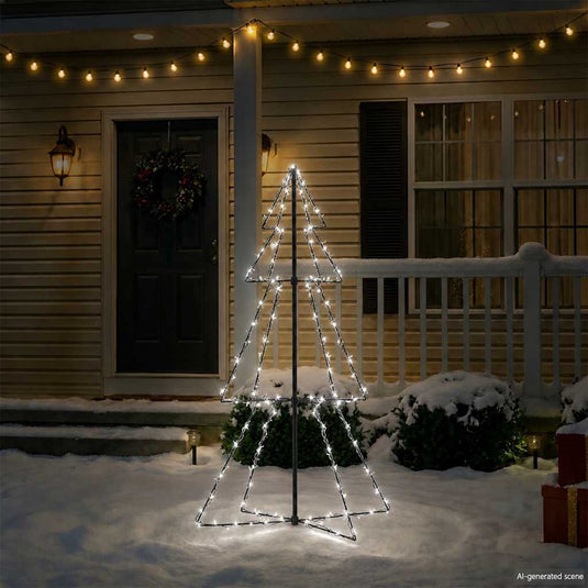 Vidaxl kegelkerstboom 160 led's binnen en buiten 78x120 cm
