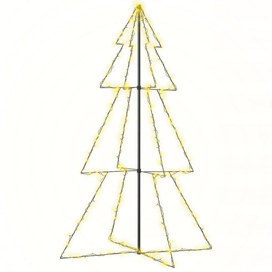 Vidaxl kegelkerstboom 240 led's binnen en buiten 118x150 cm