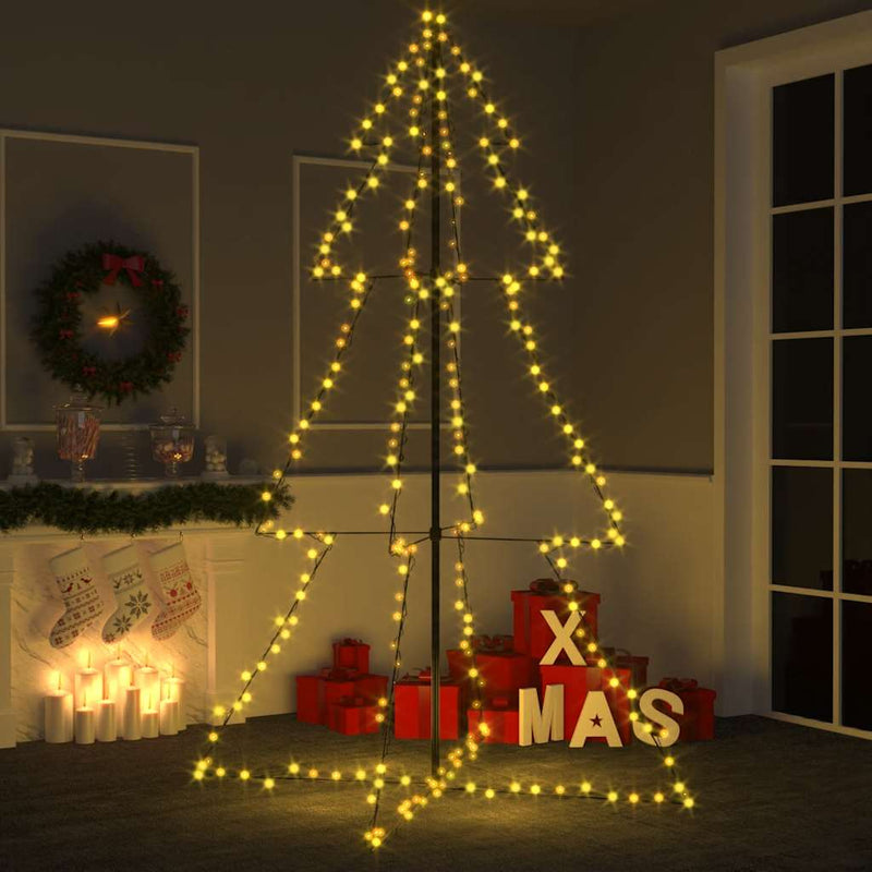 Load image into Gallery viewer, Vidaxl kegelkerstboom 240 led's binnen en buiten 118x150 cm
