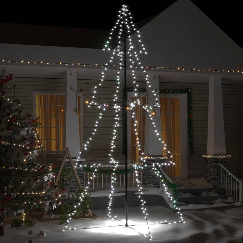 Load image into Gallery viewer, VidaXL Kegelkerstboom 360 LED's binnen en buiten 143x250 cm
