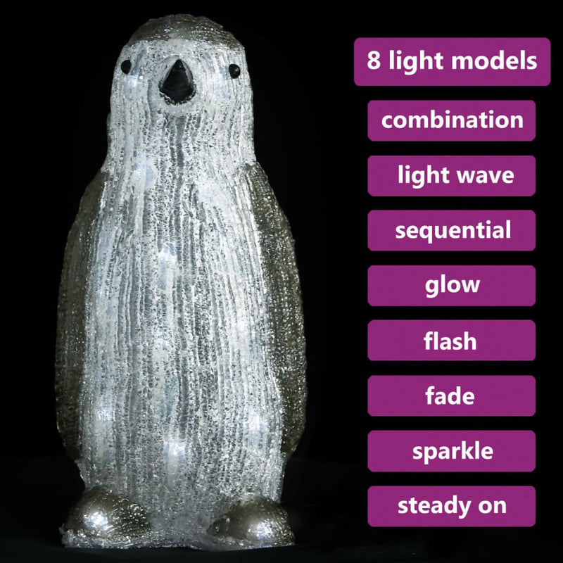 Load image into Gallery viewer, Vidaxl kerstfiguur pinguïn led binnen en buiten 30 cm acryl
