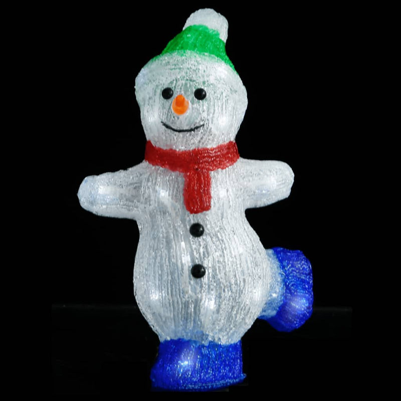 Load image into Gallery viewer, Vidaxl kerstfiguur sneeuwman led binnen en buiten 30 cm acryl
