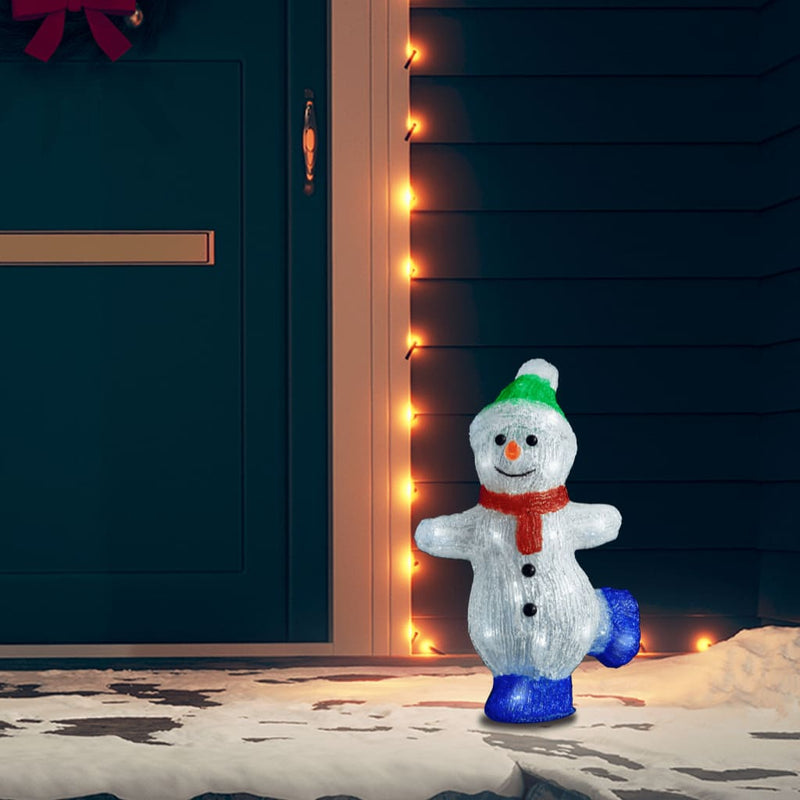 Load image into Gallery viewer, Vidaxl kerstfiguur sneeuwman led binnen en buiten 30 cm acryl
