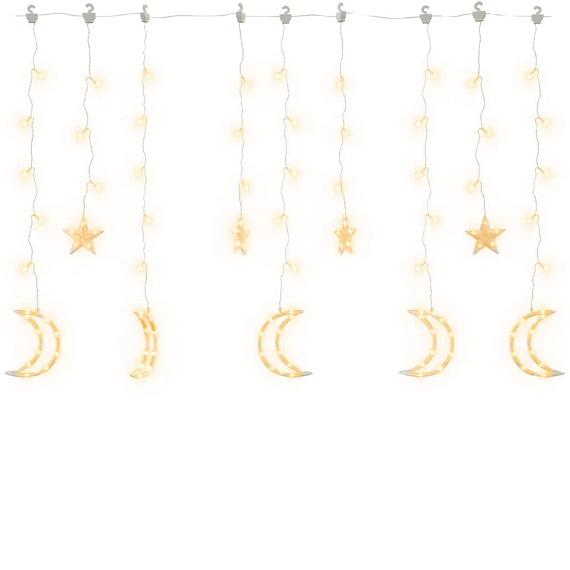 ギャラリービューアに画像をロードする, Vidaxl lichtslinger ster en maan afstandsbediening 345 led's warmwit

