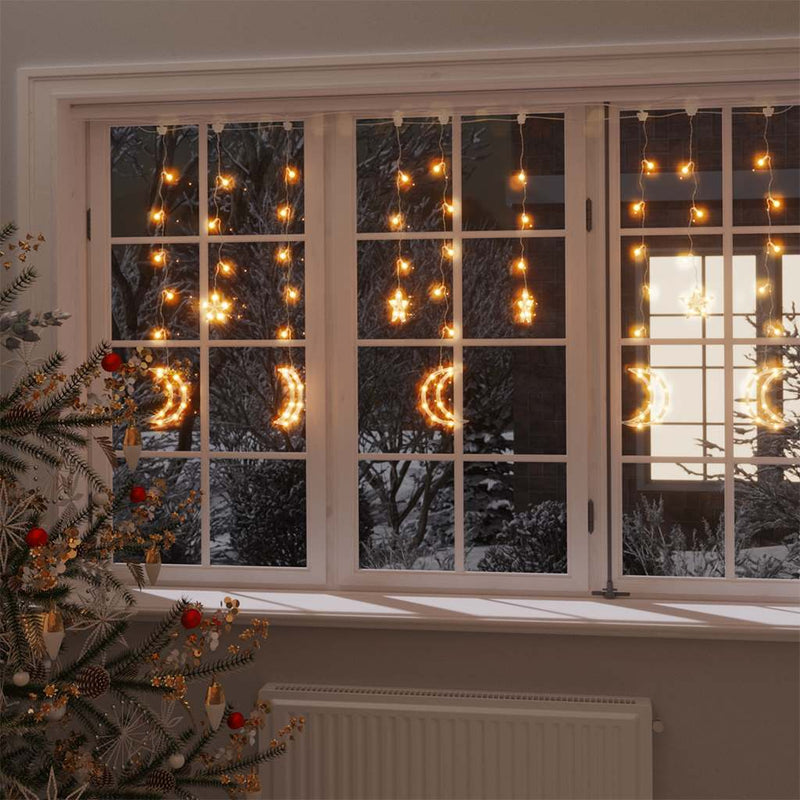 ギャラリービューアに画像をロードする, Vidaxl lichtslinger ster en maan afstandsbediening 345 led's warmwit
