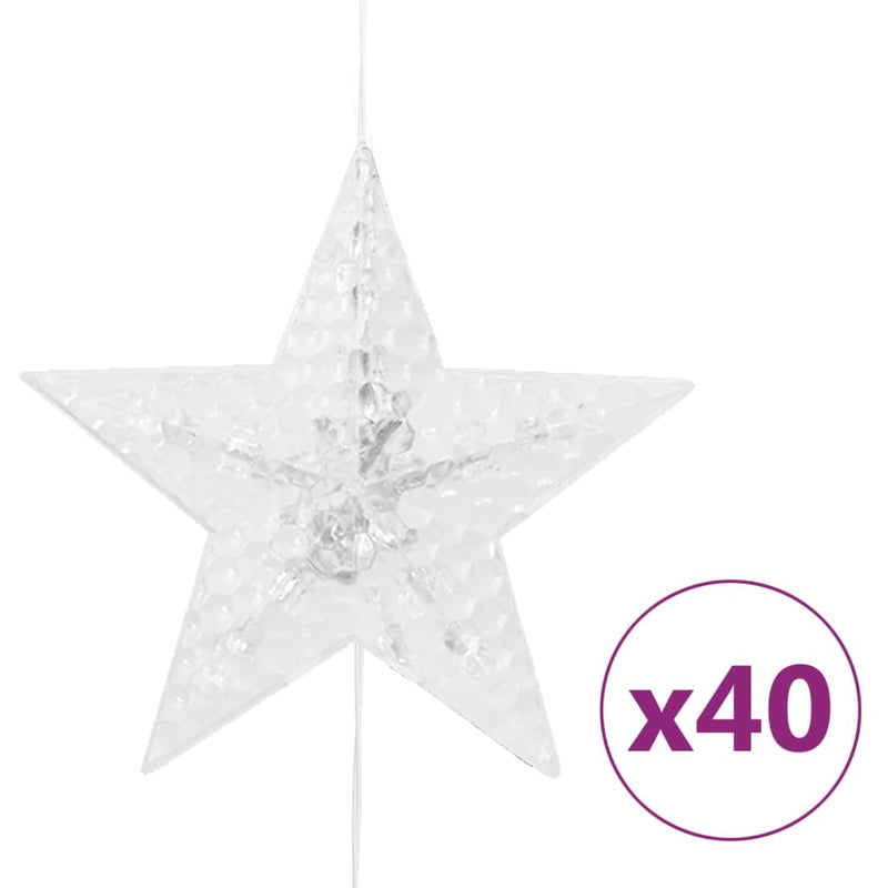 Load image into Gallery viewer, Vidaxl lichtsnoergordijn sterren met 200 led's en 8 functies warmwit
