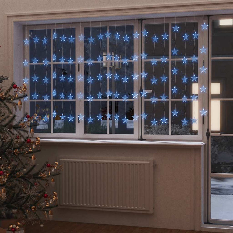 Load image into Gallery viewer, Vidaxl lichtsnoergordijn sterren met 500 led's en 8 functies blauw
