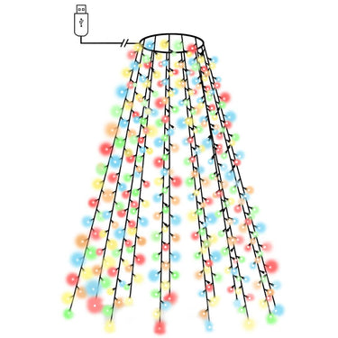 Vidaxl kerstboomverlichting met 150 led's meerkleurig net 150 cm