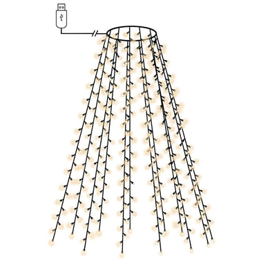 Vidaxl kerstboomverlichting met 180 led's koudwit net 180 cm