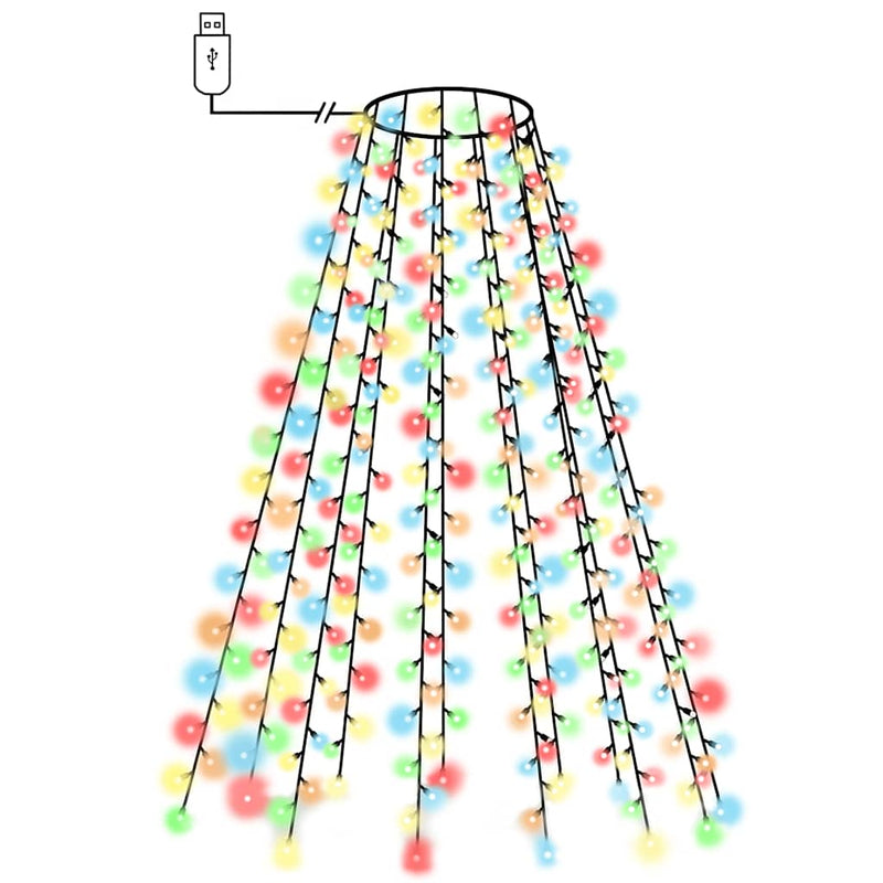 Load image into Gallery viewer, Vidaxl kerstboomverlichting met 180 led's meerkleurig net 180 cm
