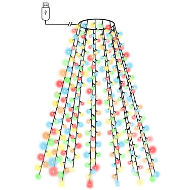 Vidaxl kerstboomverlichting met 210 led's meerkleurig net 210 cm