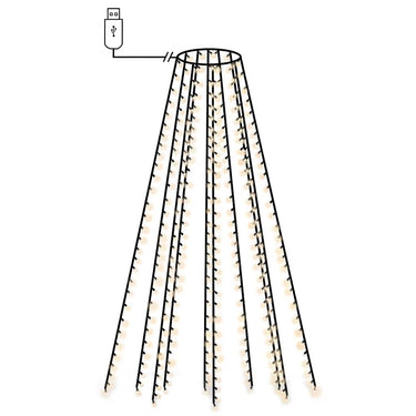 Vidaxl kerstboomverlichting met 250 led's koudwit net 250 cm