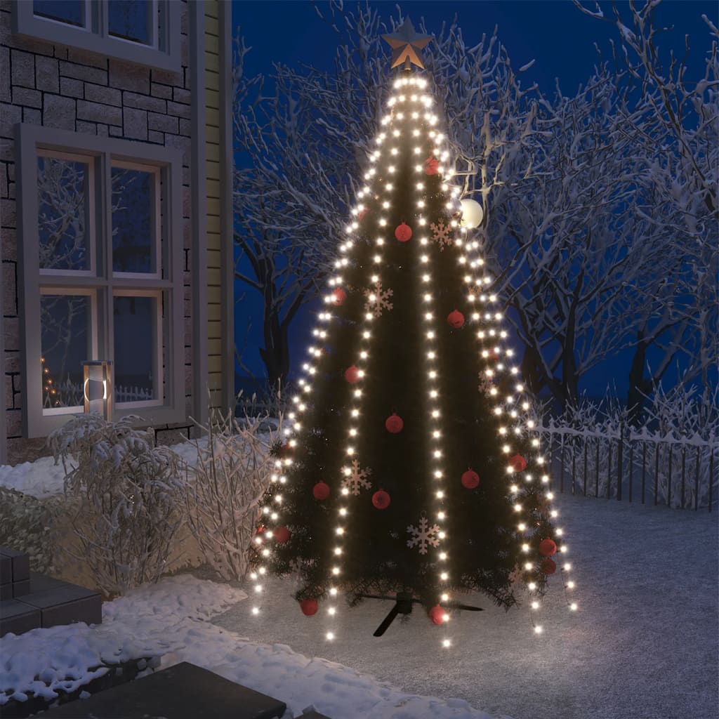 Vidaxl kerstboomverlichting met 250 led's koudwit net 250 cm