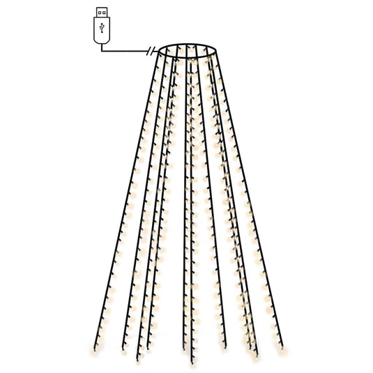 Vidaxl kerstboomverlichting met 300 led's koudwit net 300 cm