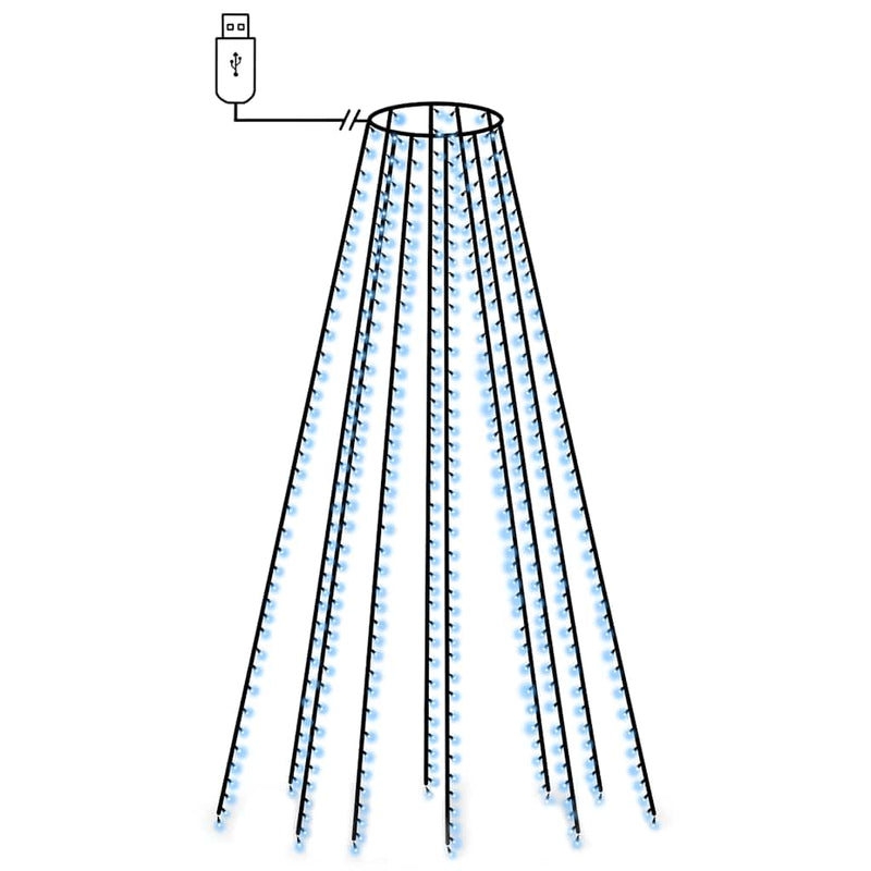 Load image into Gallery viewer, Vidaxl kerstboomverlichting met 400 led's blauw net 400 cm
