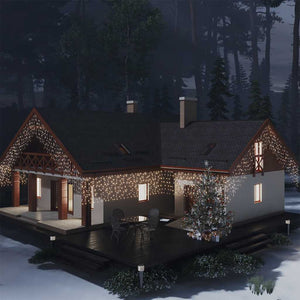 Vidaxl lichtgordijn met 400 led's en 8 functies 10 m warmwit