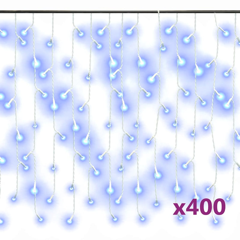 Load image into Gallery viewer, Vidaxl lichtgordijn met 400 led's en 8 functies 10 m blauw
