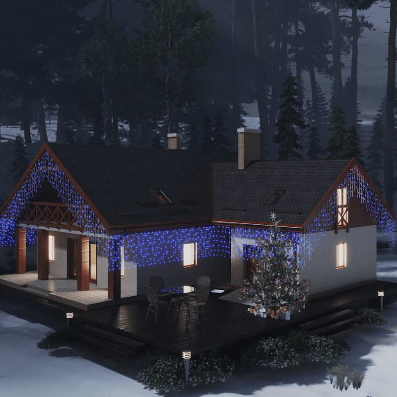 Load image into Gallery viewer, Vidaxl lichtgordijn met 400 led's en 8 functies 10 m blauw
