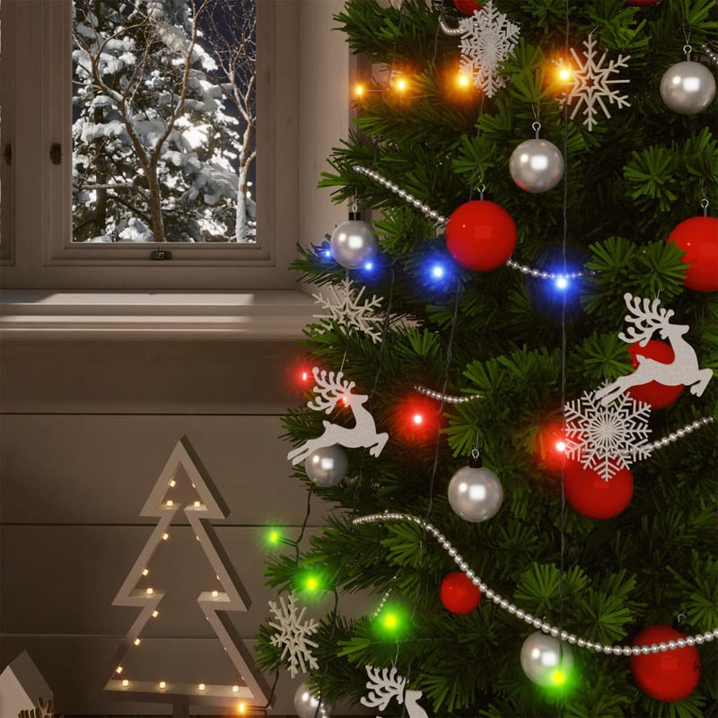 Load image into Gallery viewer, Vidaxl lichtsnoeren 2 st 2x200 led's solar binnen buiten meerkleurig
