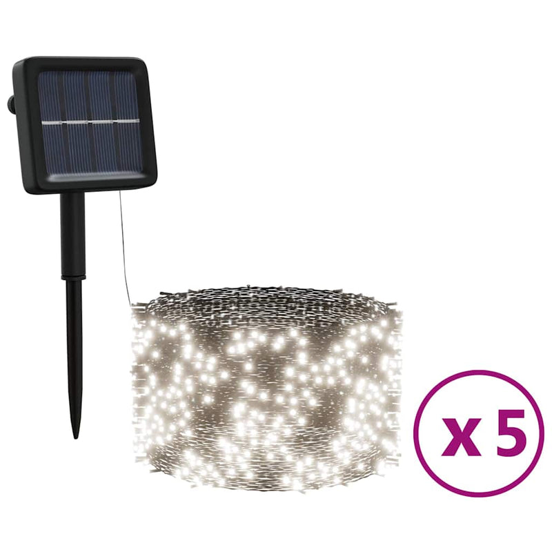 ギャラリービューアに画像をロードする, Vidaxl 5 st lichtslinger met 200 led's solar binnen buiten koudwit

