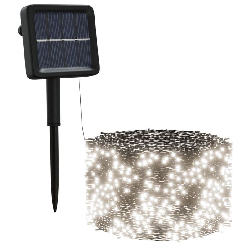 Load image into Gallery viewer, Vidaxl 5 st lichtslinger met 200 led's solar binnen buiten koudwit
