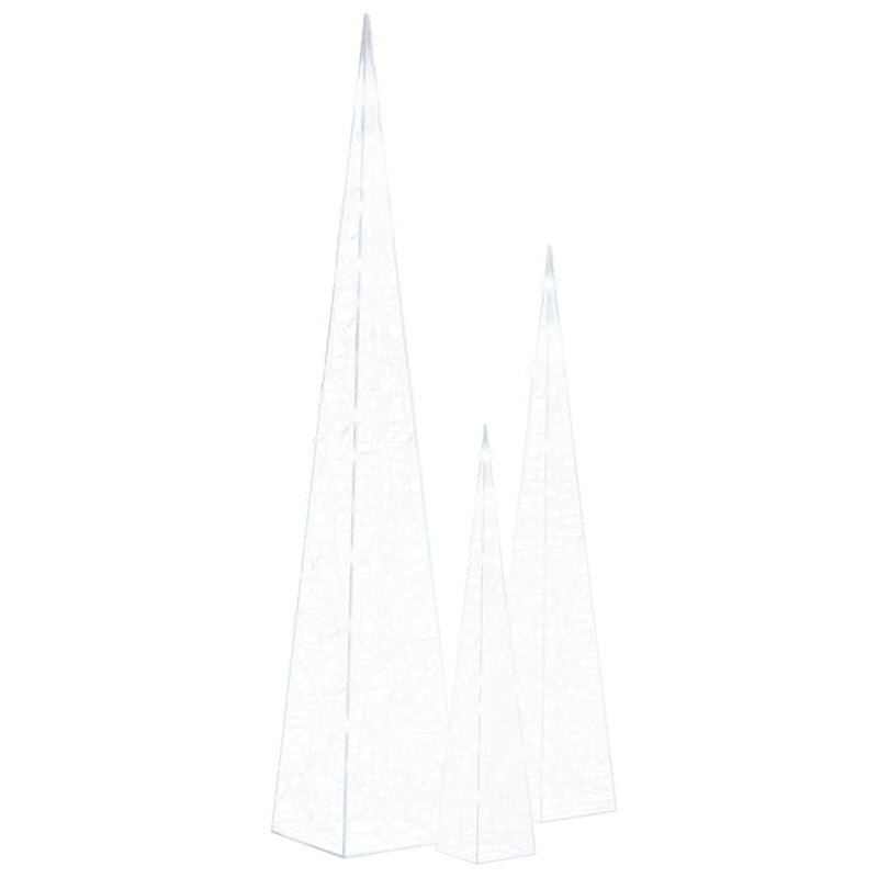 Load image into Gallery viewer, Vidaxl lichtkegelset decoratief led 60 90 120 cm acryl koudwit
