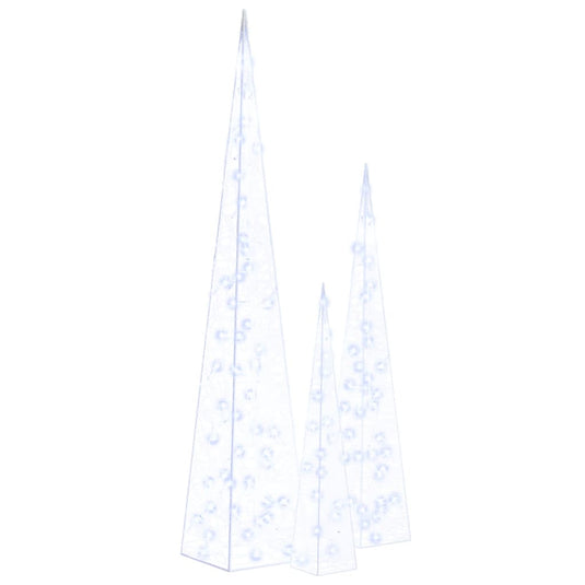 Vidaxl lichtkegelset decoratief led 60 90 120 cm acryl blauw