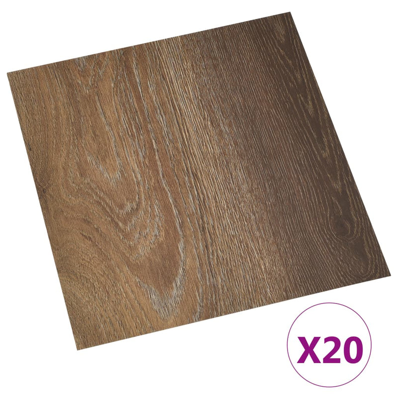 Load image into Gallery viewer, Vidaxl vloerplanken 20 st zelfklevend 1,86 m² pvc bruin
