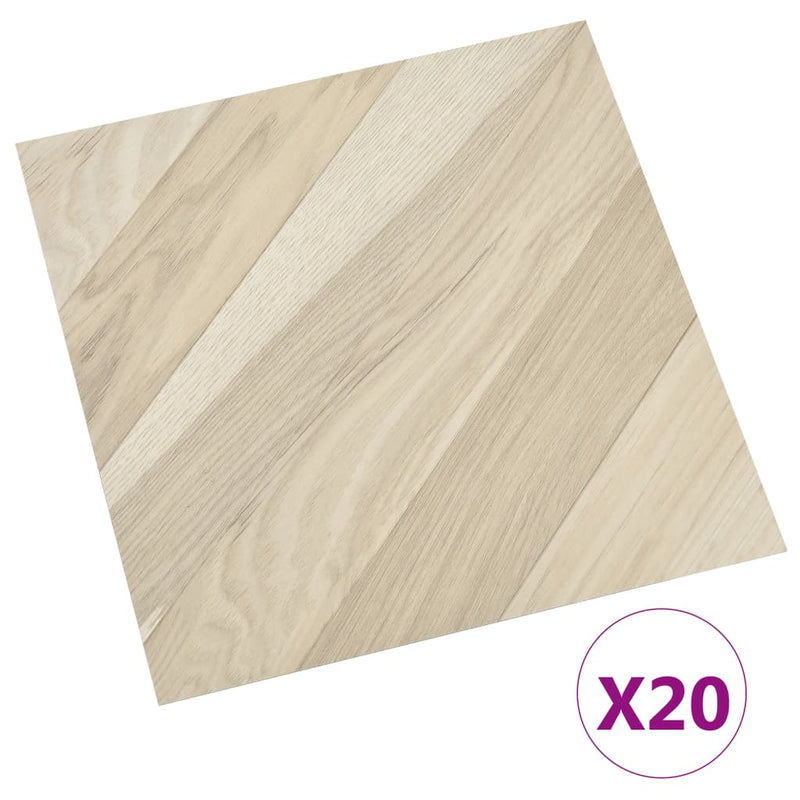 Load image into Gallery viewer, Vidaxl vloerplanken 20 st zelfklevend 1,86 m² pvc gestreept beige
