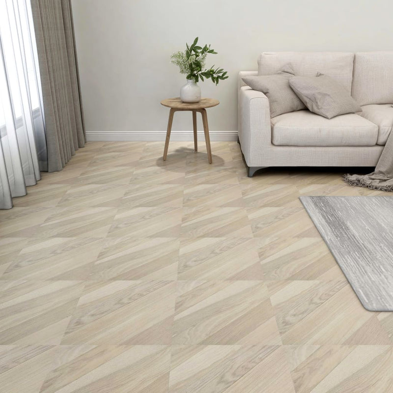 Load image into Gallery viewer, Vidaxl vloerplanken 20 st zelfklevend 1,86 m² pvc gestreept beige
