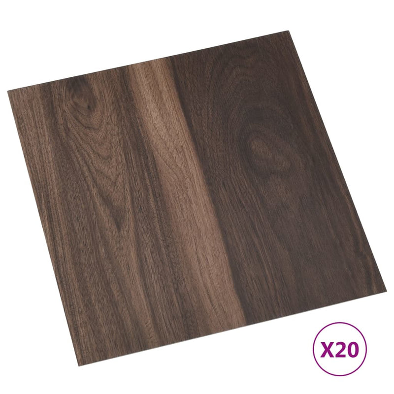 Load image into Gallery viewer, Vidaxl vloerplanken 20 st zelfklevend 1,86 m² pvc donkerbruin
