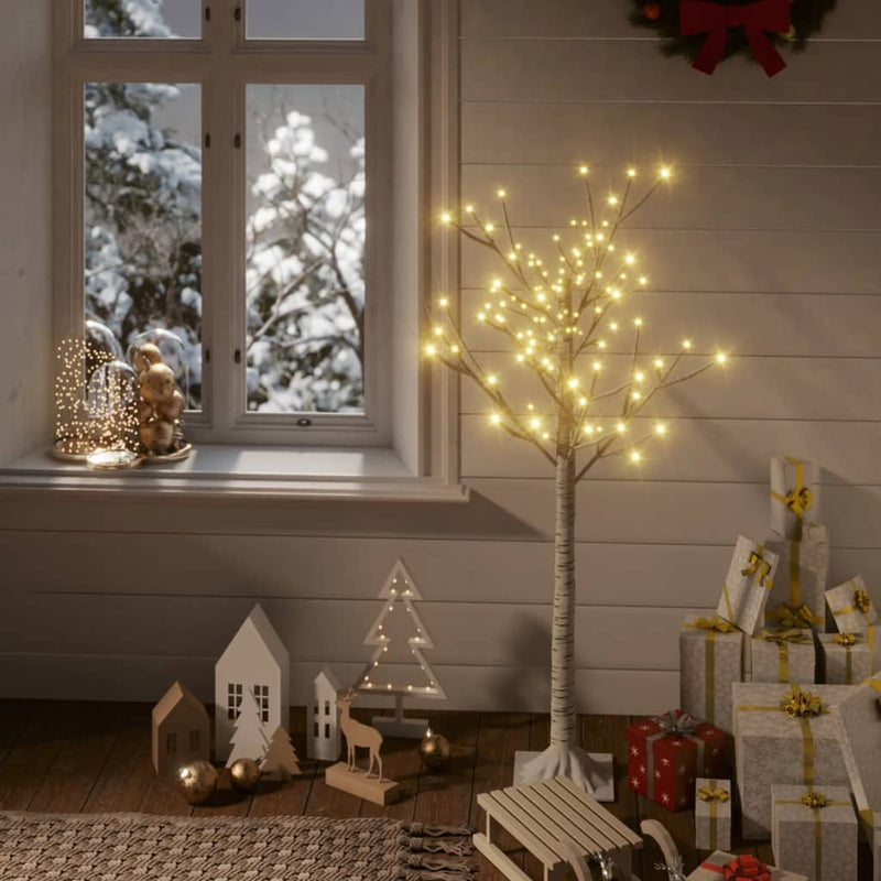 Load image into Gallery viewer, Vidaxl kerstboom wilg met 120 warmwitte led's binnen en buiten 1,2 m
