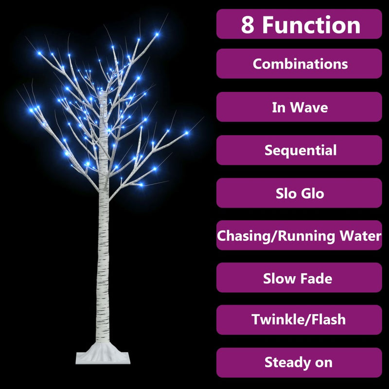 Load image into Gallery viewer, Vidaxl kerstboom wilg met 120 blauwe led's binnen en buiten 1,2 m
