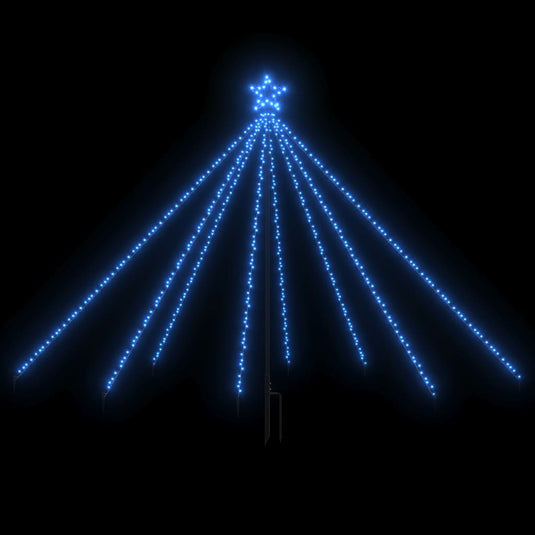 VidaXL Kerstboomverlichting 400 LED's binnen buiten 2,5 m blauw