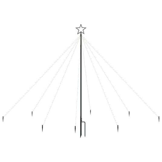 VidaXL Kerstboomverlichting 400 LED's binnen buiten 2,5 m blauw