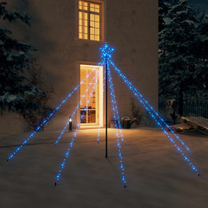 VidaXL Kerstboomverlichting 400 LED's binnen buiten 2,5 m blauw
