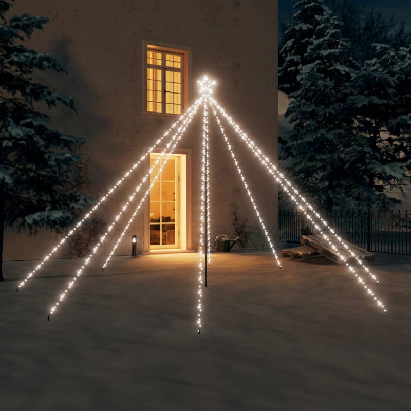 Load image into Gallery viewer, VidaXL Kerstboomverlichting 576 LED's binnen buiten 3,6 m koudwit
