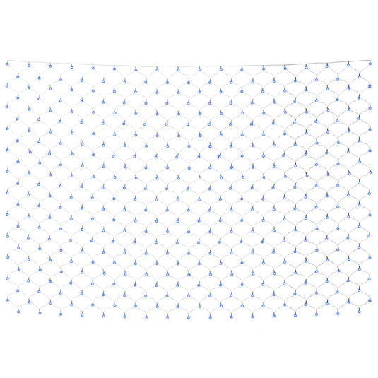 VidaXL Kerstnetverlichting 306 LED's binnen en buiten 3x3 m blauw