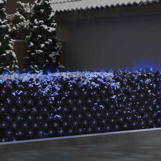 VidaXL Kerstnetverlichting 306 LED's binnen en buiten 3x3 m blauw