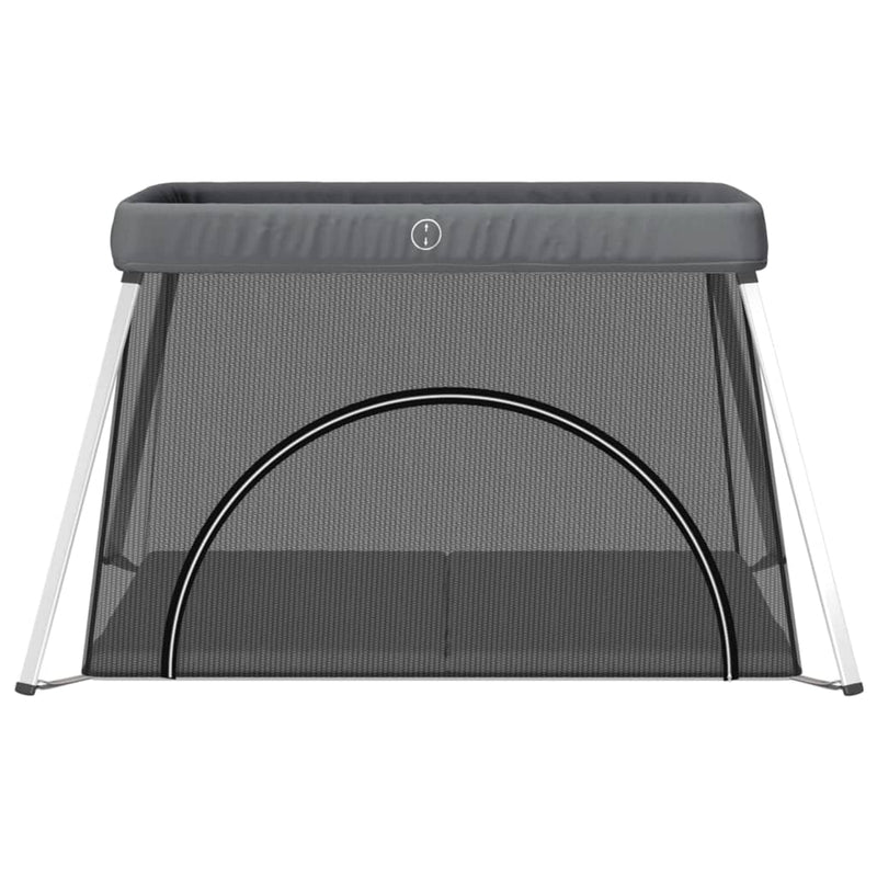 Load image into Gallery viewer, Vidaxl babybox met matras linnen donkergrijs
